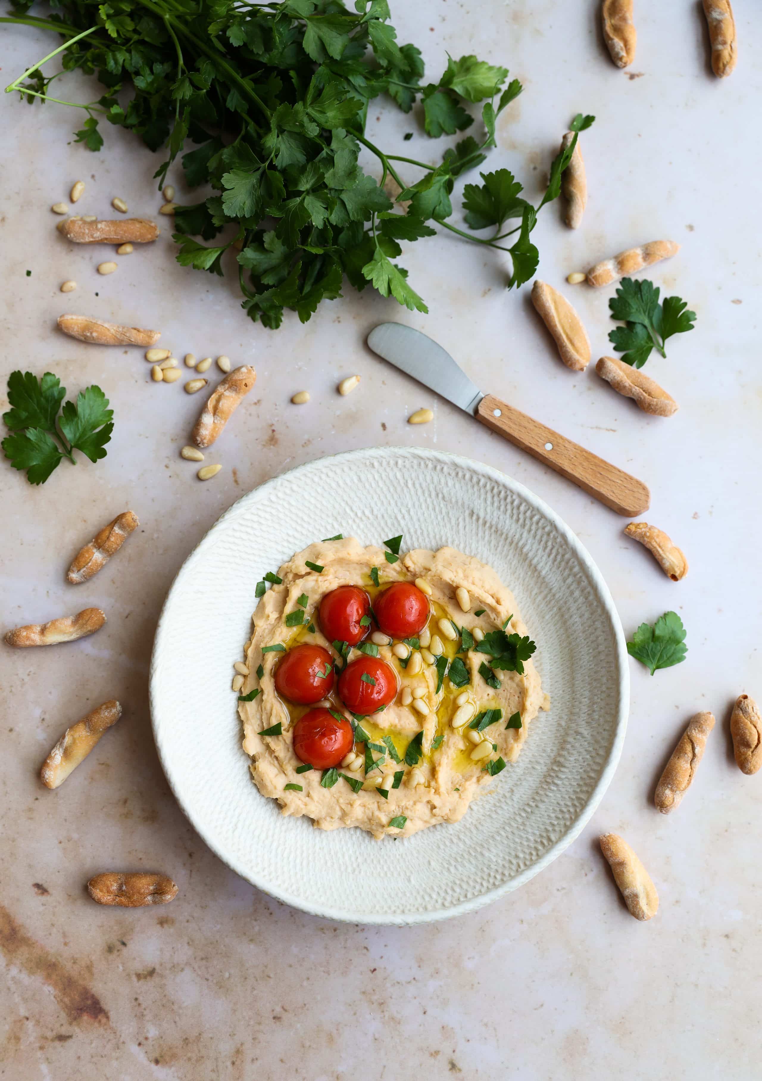Hummus de alubias blancas