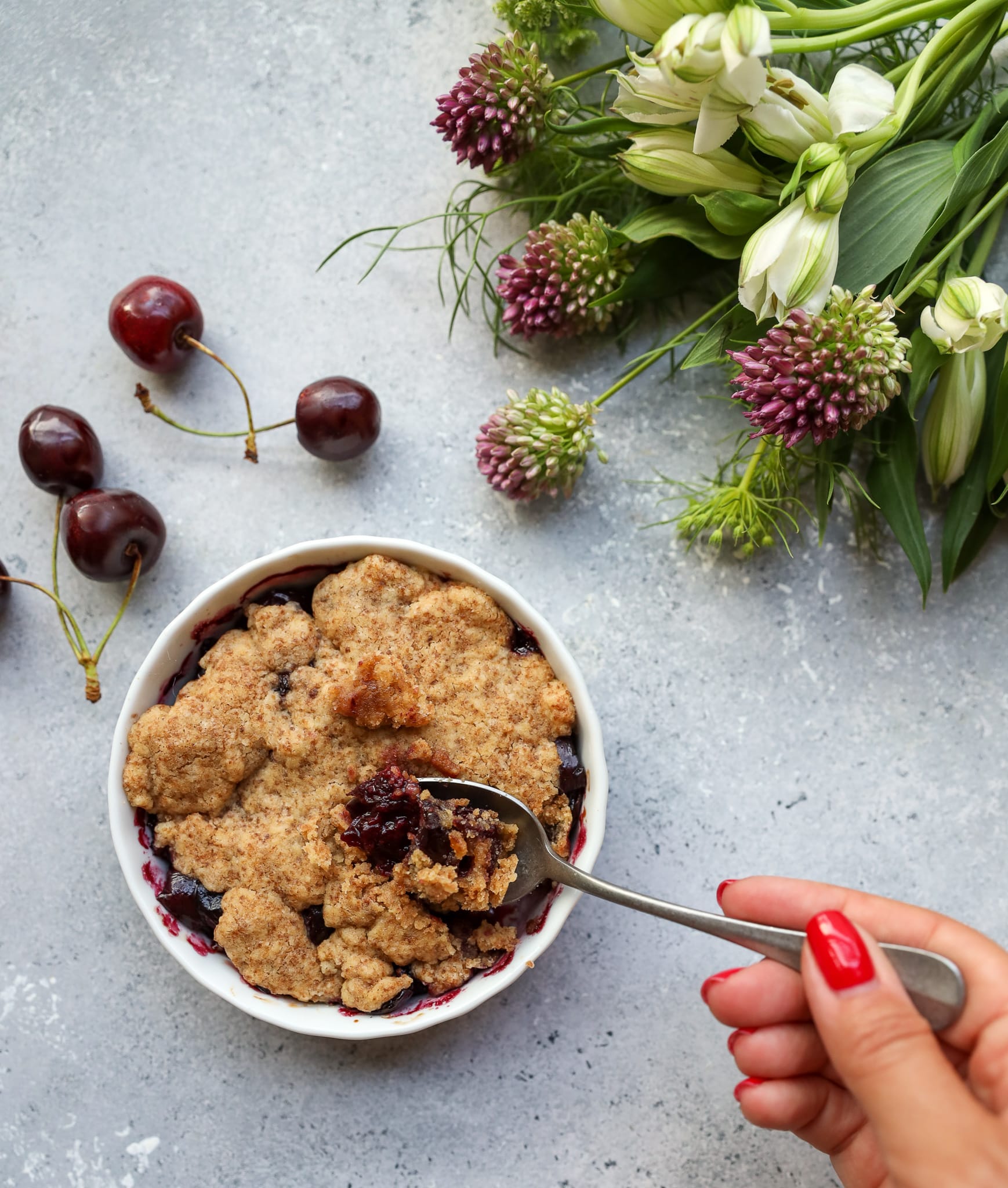 Crumble cerezas