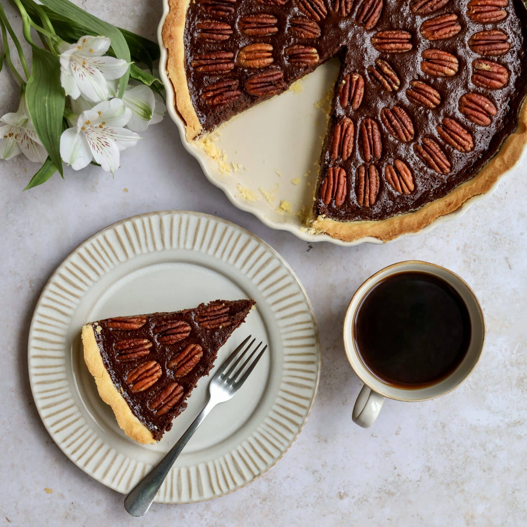 Chocolate pecan pie