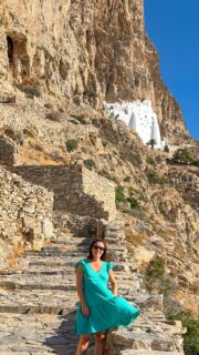 Amorgos is pure magic: from dramatic cliffs to wild goats roaming the roads, this island stole my heart. 
 
Must-do experiences: 
 
• Visiting the iconic Panagia Hozoviotissa Monastery 
• Swimming in the crystal-clear waters of Agia Anna & hidden beaches 
• Getting lost in the dreamiest Cycladic villages and the chora
• Tasting local food (you cannot miss the patatato) 
  
• Spotting wild goats along the scenic views 🐐 
 
Arrived smoothly with @seajetsgr 🛳️ 
🩵 Save this for your Greek island bucket list! 
 
(AD)