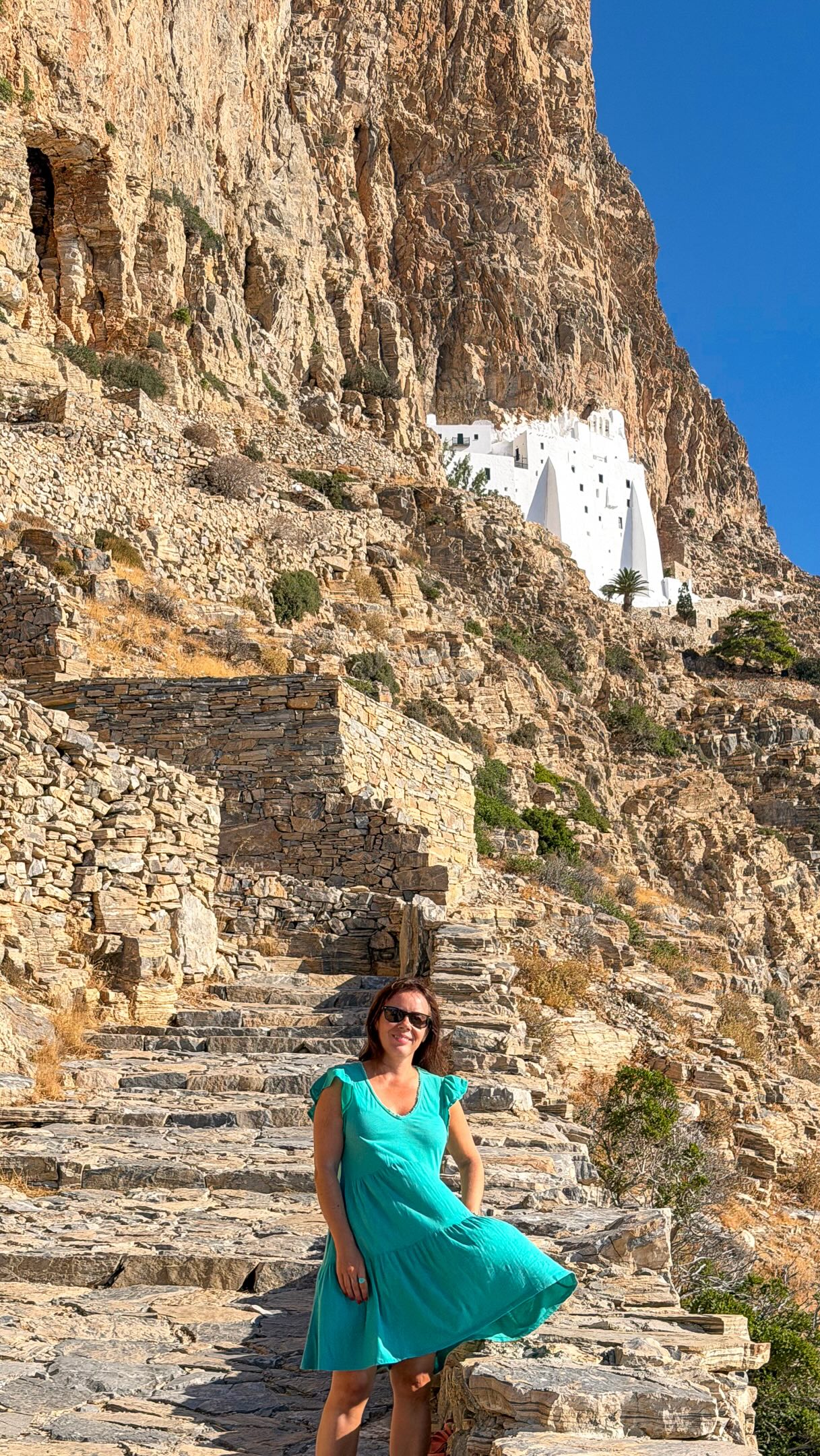 Amorgos is pure magic: from dramatic cliffs to wild goats roaming the roads, this island stole my heart. 
 
Must-do experiences: 
 
• Visiting the iconic Panagia Hozoviotissa Monastery 
• Swimming in the crystal-clear waters of Agia Anna & hidden beaches 
• Getting lost in the dreamiest Cycladic villages and the chora
• Tasting local food (you cannot miss the patatato) 
  
• Spotting wild goats along the scenic views 🐐 
 
Arrived smoothly with @seajetsgr 🛳️ 
🩵 Save this for your Greek island bucket list! 
 
(AD)